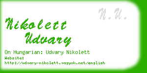 nikolett udvary business card